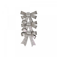 3pc Shiny Bows Silver - Set of 6 Giftwrap