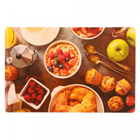 Plastic Placemat Gourmet Breakfast - Set of 12