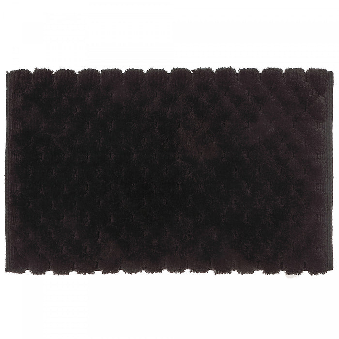 Handwoven Pompom Bathmat Black 20 x 32 Bathmat