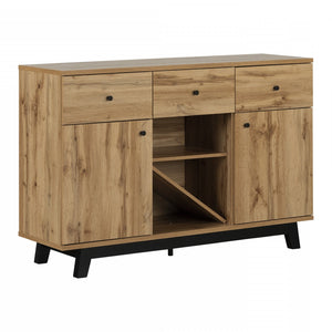 Bellami Buffet with Wine Storage - Nordik Oak 