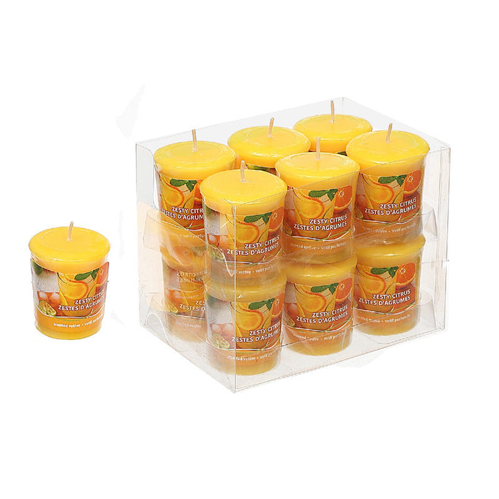 Mushroom Votive Zesty Citrus Candle - Set of 12