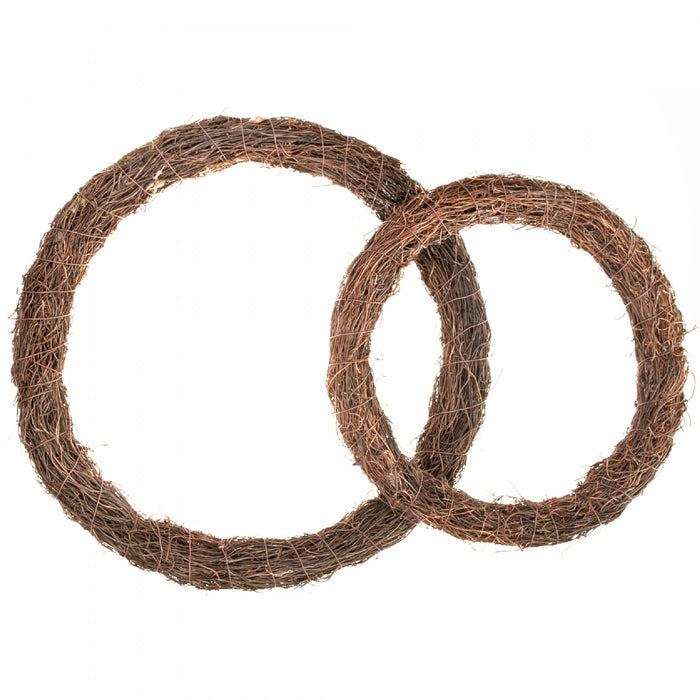 Vine Wreath Chocolate Set of 2 Artificial Flower