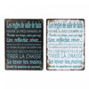 Metal Wall Sign Regles De Salle De Bain - Set of 2 Wall Decor