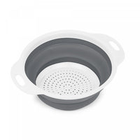 Collapsible Colander Large White/Grey - Set of 2 Cookware
