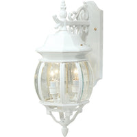 Classico 3-Light White Outdoor Wall Light