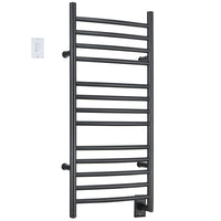 Ancona Svelte Rounded 13-Bar Hardwired Towel Warmer with Wall Countdown Timer - AN-5424-TWCD01