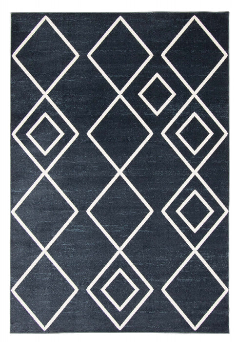 Kenza Blue Machine Washable Area Rug - 5'0\" x 7'0\"