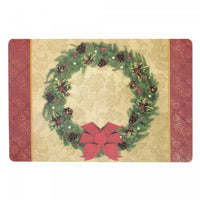 Eva Placemat Christmas Wreath 12 x 18 - Set of 12