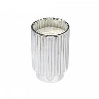 11.3oz Ribbed Silver Electroplated Scented Candle Winter Berry