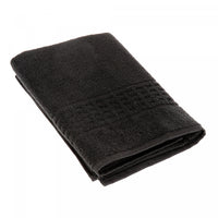 Basketweave Bath Towel 27 x 50 Black - Set of 2 Towels