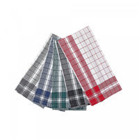 Cotton Checkered Kitchen Towels - Set of 5 Kitchen Linen