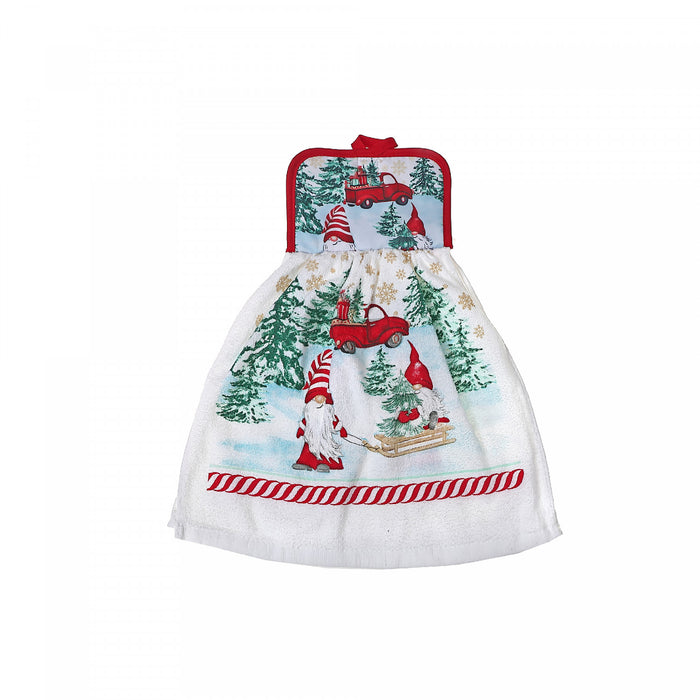 Tie Hand Towel Gnome Pulling Sled - Set of 2