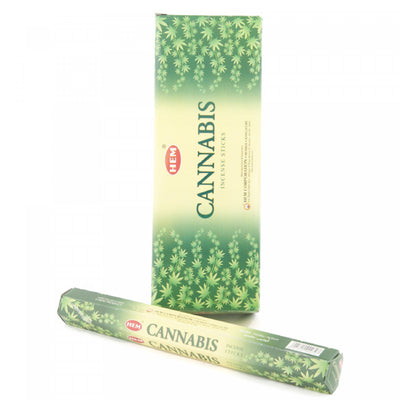 Hem Incense 20 Stick Cannabis - Set of 6 Incense Sticks|20 bâtons d’encens Hem à arôme de cannabis - ensemble de 6 paquets de bâtons d’encens