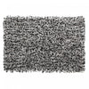 Microfibre Shaggy Bathmat Black/White 20 x 32
