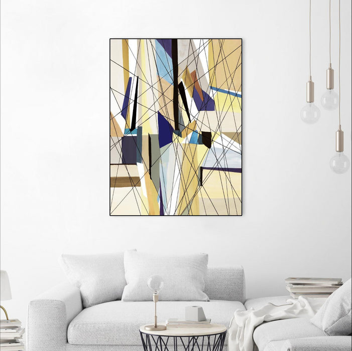 \"Seacruise\" Canvas Framed Black 30x40 Wall Art