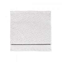 Luxury Stitch Wash Cloth 12 x 12 White - Set of 6 Towels