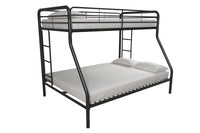 Dorel Home Atwater Living Cassia Twin Over Full Metal Bunk Bed - Black