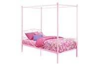 Dorel Home Whimsical Metal Canopy Twin Bed - Pink