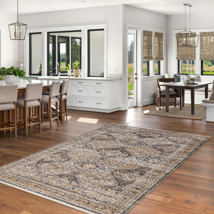 Leandra Taupe/grey Rug 6'7\" X 9'6\" Area Rug