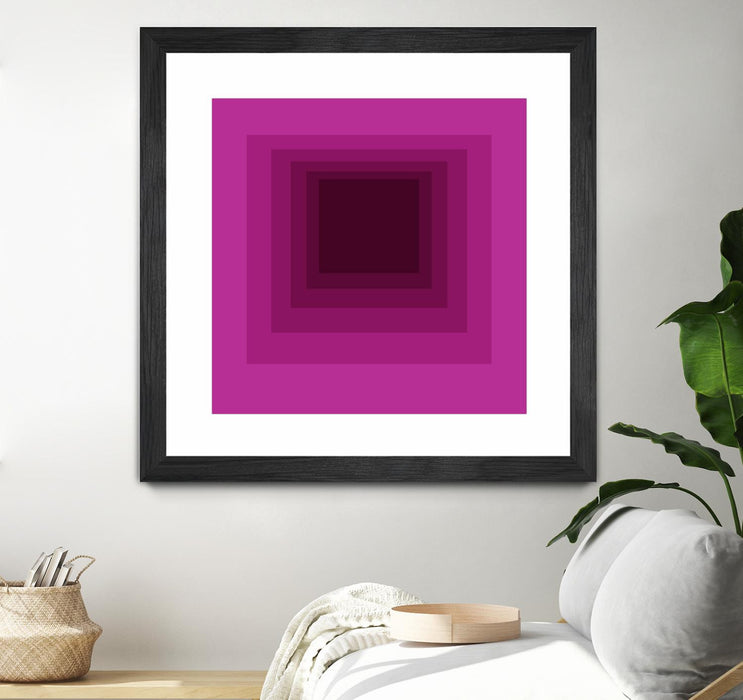 \"After Josef G\" Matted and Framed Black 36x36 Wall Art