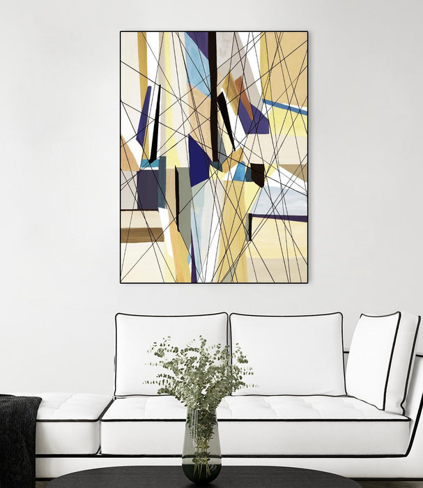 \"Seacruise\" Canvas Framed Black 30x40 Wall Art