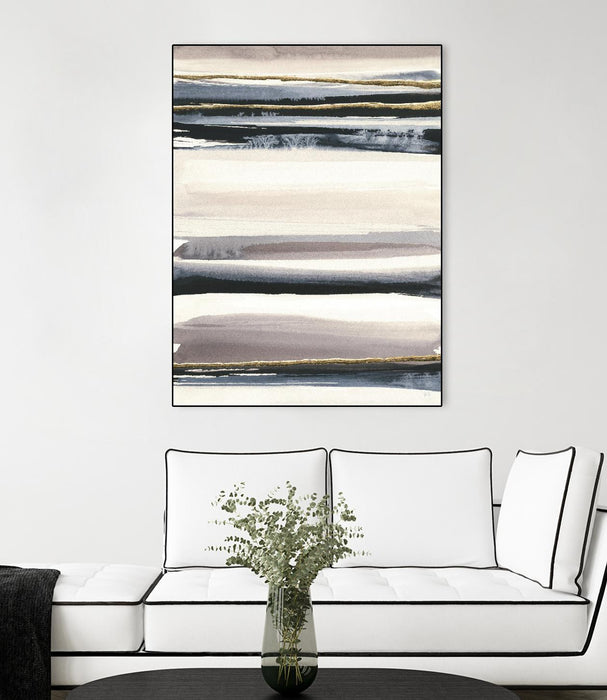 \"Gilded Grey Iii\" Canvas Framed Black 30x40 Wall Art