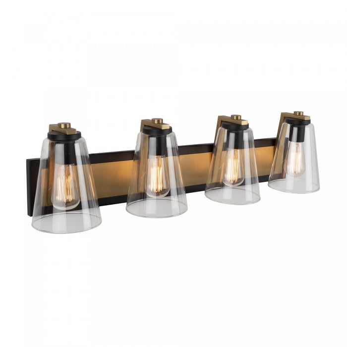 Treviso Black & Brass 3-Light Bathroom Vanity Light