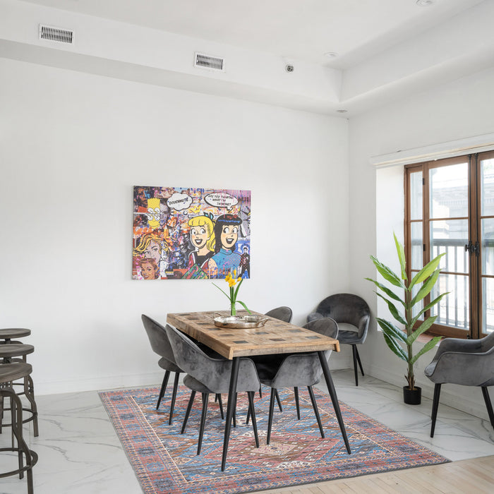 Samia Light Blue Rug 5'3\" X 8'0\" Area Rug