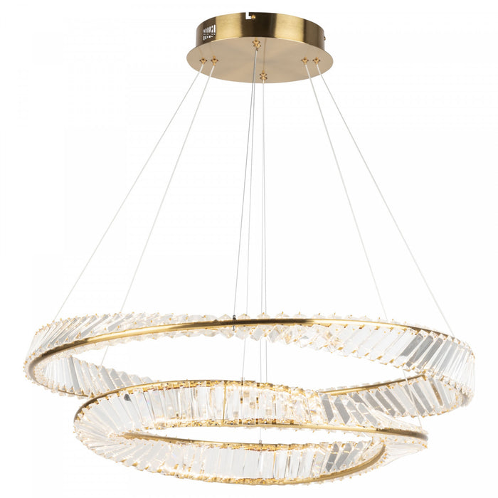 Stella 65 W LED Brushed Brass Chandelier