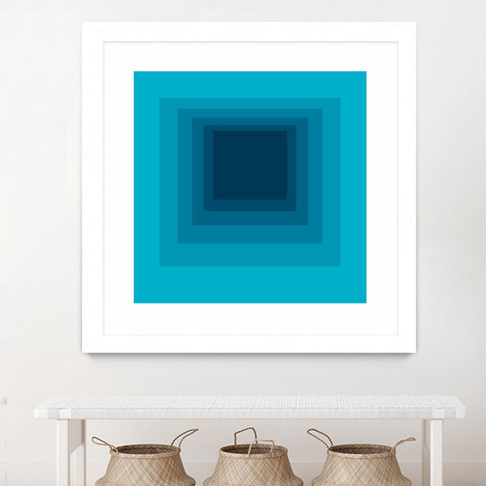 \"After Josef D\" Matted and Framed White 36x36 Wall Art