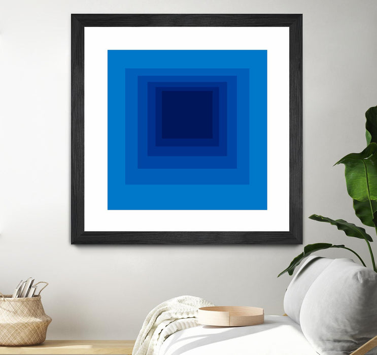 \"After Josef B\" Matted and Framed Black 36x36 Wall Art