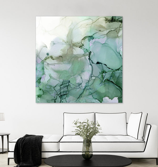 \"Emerald Cavern I\" Giant Art 54x54 Wall Art