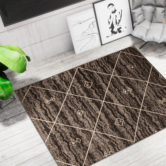 Grande Brown/Ivory 6'7\" X 9'6\" Area Rug