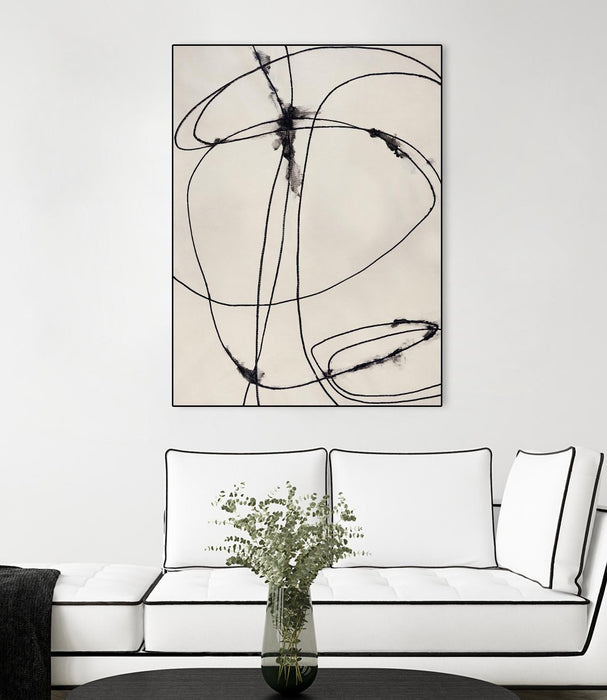 \"Tangled Ties\" Canvas Framed Black 30x40 Wall Art