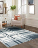 Roma Blue Machine Washable Area Rug - 3'0" x 5'0"
