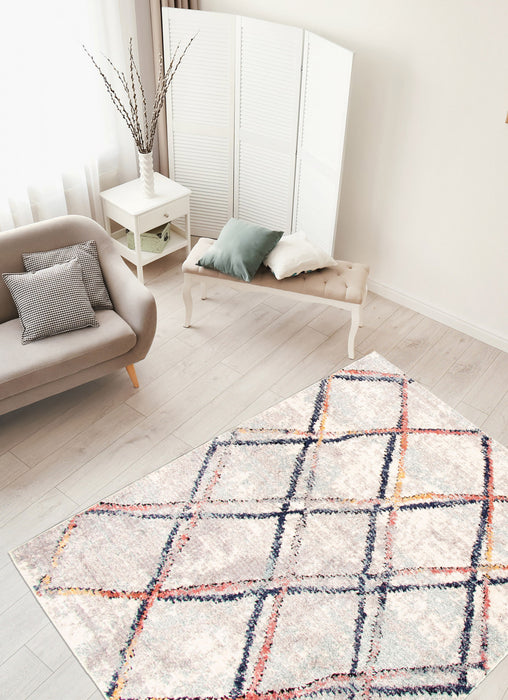 Makondo Abstract Ivory Area Rug - 3'11\" x 5'11\"