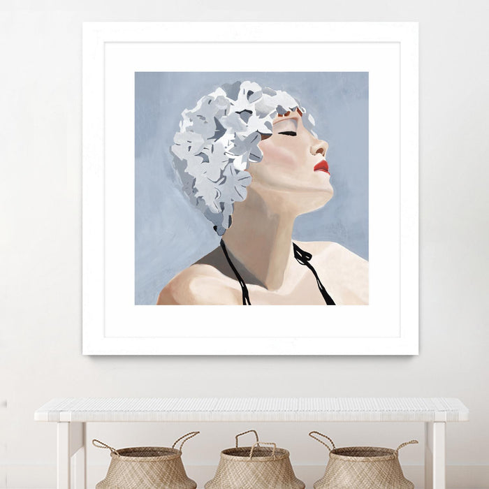 \"Getting My Tan On\" Matted and Framed White 36x36 Wall Art