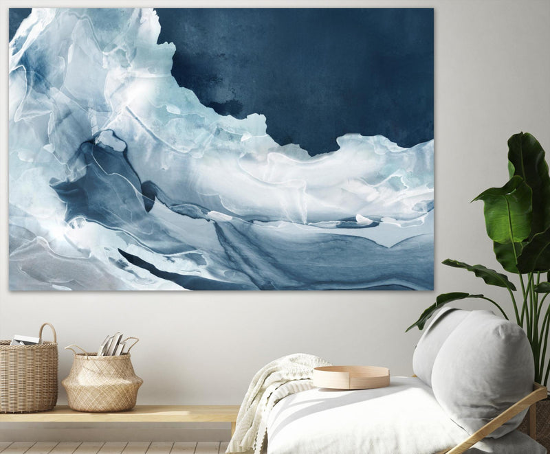 \"Wave Of Blue Ice\" Giant Art 84x54 Wall Art