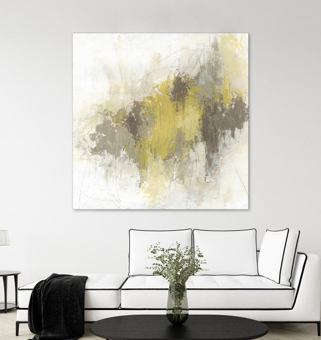 \"Saffron Abstract I\" Giant Art 72x72 Wall Art