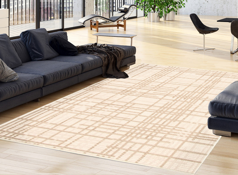 Sadie Burburry Champagne-Taupe Area Rug - 5'3\" x 7'7\"