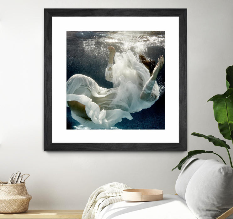 \"Float 3\" Matted and Framed Black 36x36 Wall Art