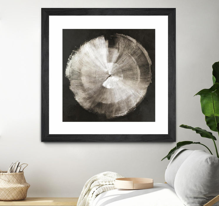 \"Touch Of Silver\" Matted and Framed Black 30x30 Wall Art