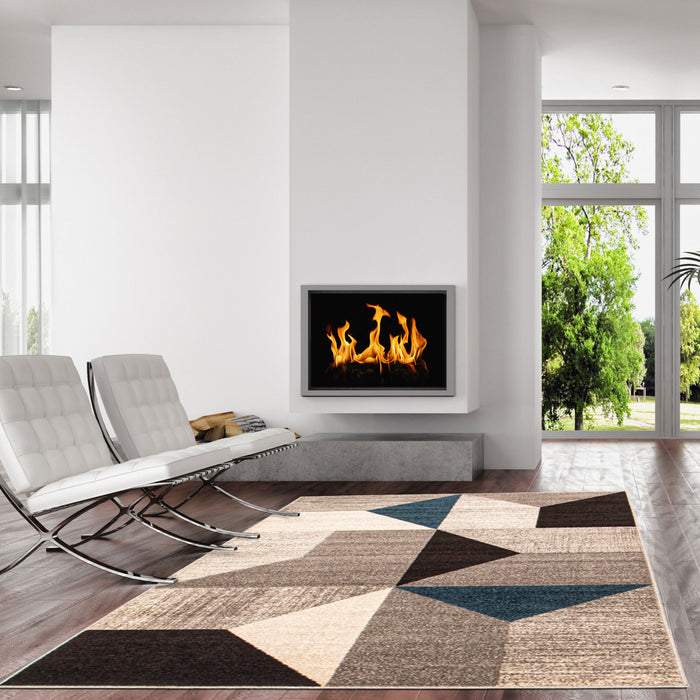 Hadley Grey / Blue 7'10\" x 10'2\" Area Rug