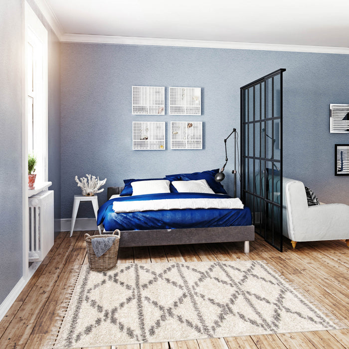 Helma Liv Cream Shag 5'3\" X 7'3\" Area Rug