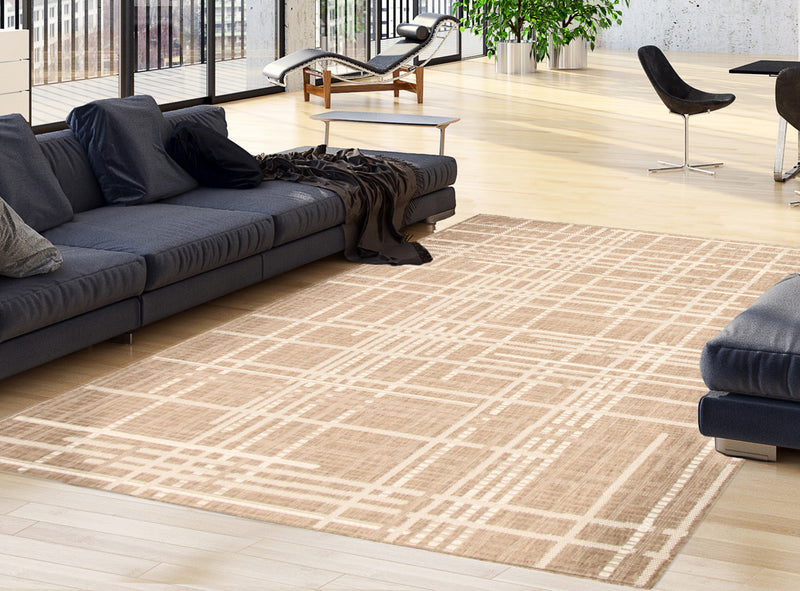 Sadie Burburry Taupe-Champagne Area Rug - 7'10\" x 10'2\"