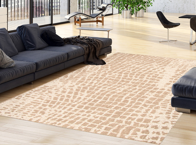 Sadie Safari Taupe-Champagne Area Rug - 5'3\" x 7'7\"