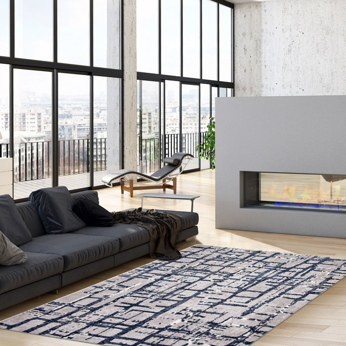 Jewel Navy Area Rug - 3'11\" X 5'7\" 