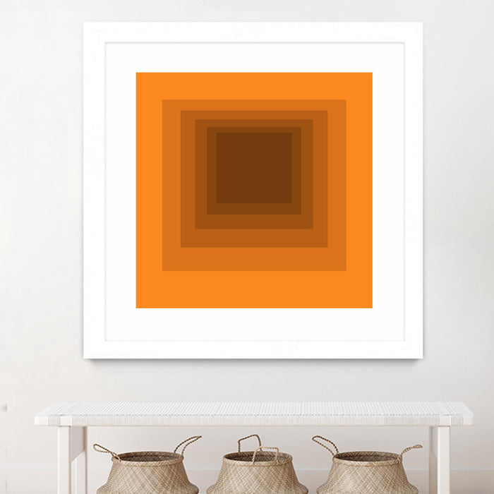\"After Josef F\" Matted and Framed White 36x36 Wall Art