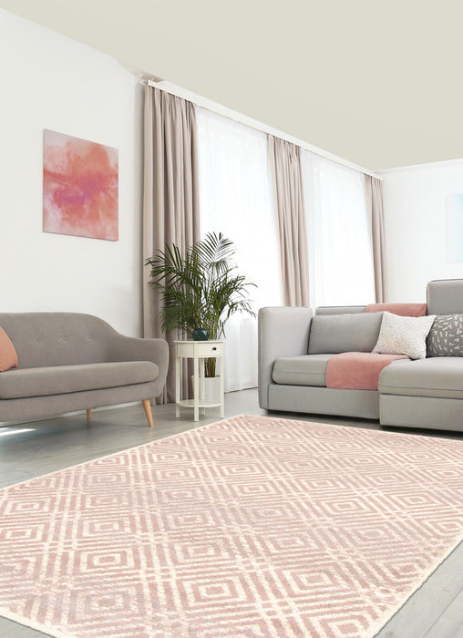 Electra Silver-Rose Area Rug - 7'10\" x 10'2\"