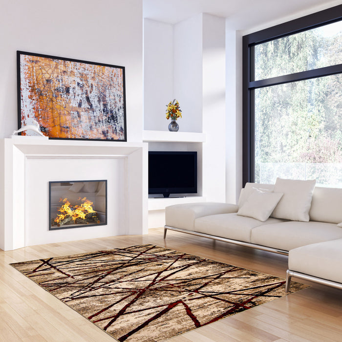 Cherokee Gold Area Rug - 6'7\" X 9'6\" 